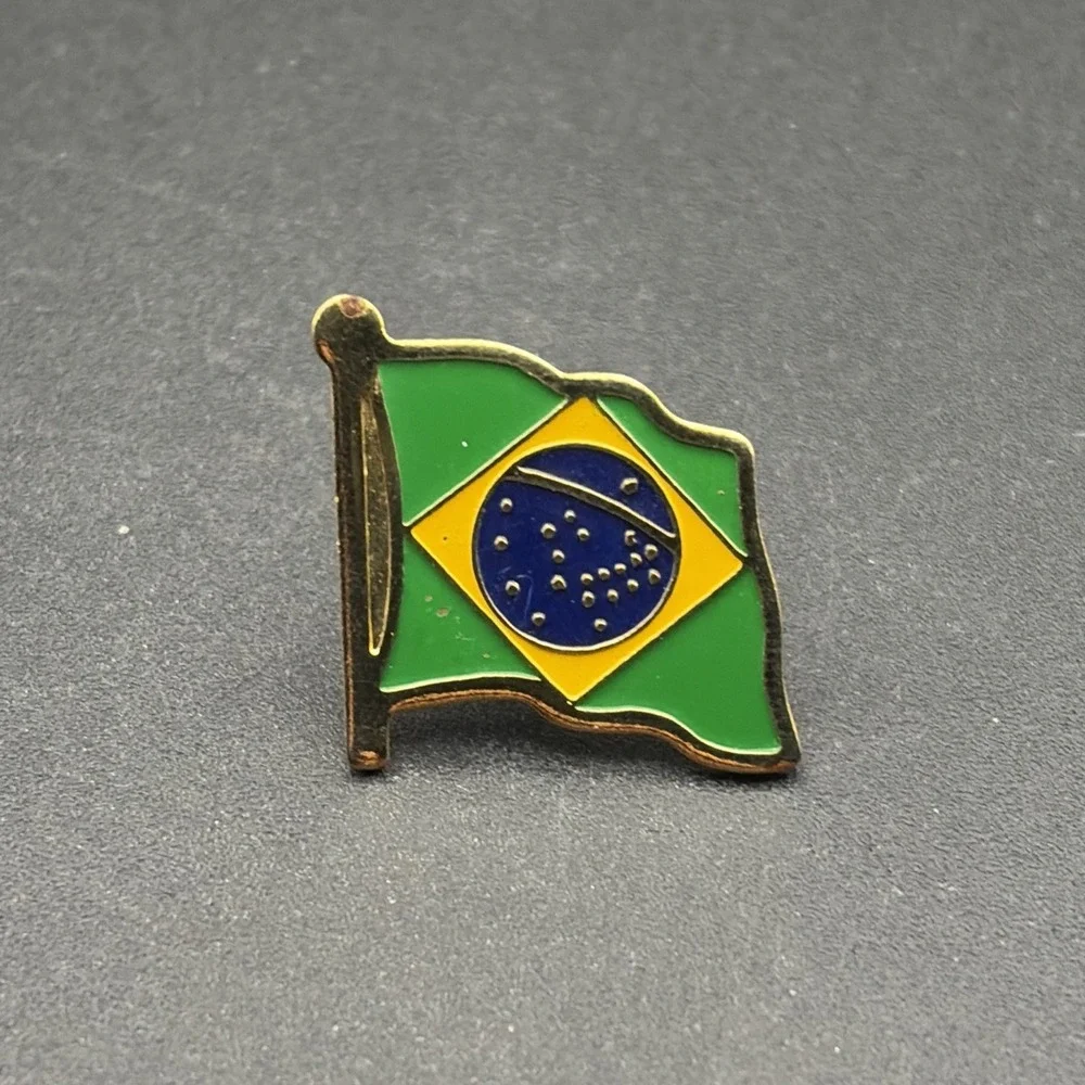 Brazil Country Brazilian Flag‎ Lapel Hat Pin